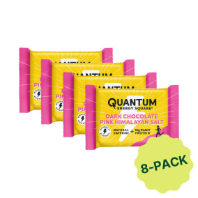 Quantum Energy Squares Caffeinated Protein Bar Dark Chocolate Pink Himalayan Salt Front