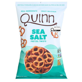 Quinn Gluten-Free Whole Grain Pretzel Twists Sea Salt, 159g