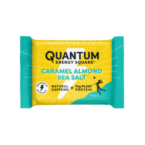 Quantum Energy Squares Caffeinated Protein Bar Caramel Almond Sea Salt Front