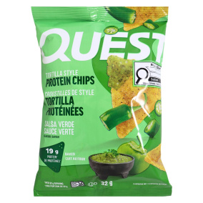 Front of Quest Chips - Quest Protein Chips - Protein Chips - Salsa Verde