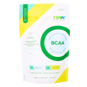 Raw Nutritional Vegan BCAAs Powder + Electrolytes Lemon Iced Tea, 270g