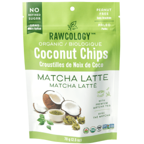 Rawcology Matcha Latte Superfood Coconut Chips, 70g