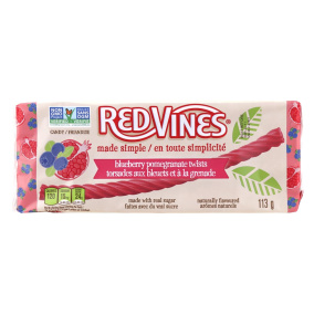 Red Vines Made Simple Blueberry Pomegranate Licorice Twists, 113g
