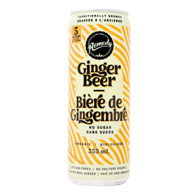 Remedy Organic No Sugar Ginger Beer, 355ml