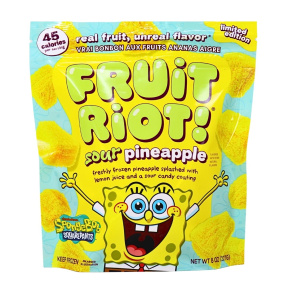 Front of Fruit Riot Real Fruit Candy Sour Pineapple - Frozen Fruit Candy - Candy Fruit - Fruit Candies