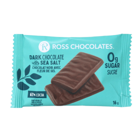 Ross Chocolates Whispers Dark Chocolate with Sea Salt front
