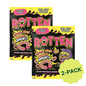 Rotten Gut-Friendly Candy With Prebiotic Fibre Spicy Sour Gummy Cruncheez 2-Pack Front