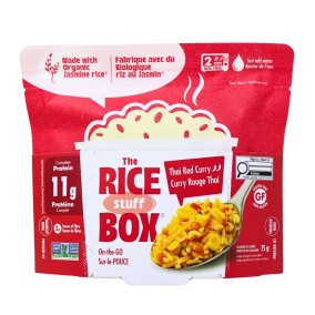 Front of The Rice Box Stuff Seasoned Rice - Microwavable Rice - Instant Rice - Thai Curry Rice - Thai Red Curry