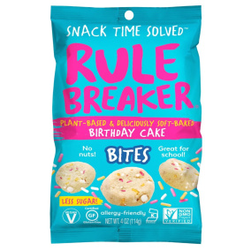 Rule Breaker Bites Allergen-Free Soft-Baked Cookies Birthday Cake, 114g
