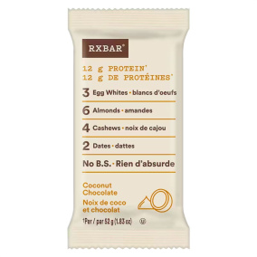 Front of RX Bar Coconut Chocolate, 52g