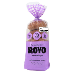 Royo Keto-Friendly Cinnamon Raisin Bagels Front