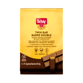 Schär Gluten-Free Twin Bar Chocolate Wafer, 3 Bars - Schar Canada, Schar Gluten Free Canada