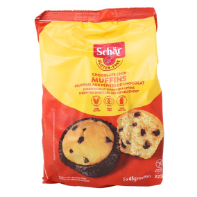 Schär Gluten-Free Muffins Chocolate Chip, 5 Muffins