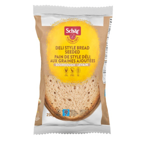 Front of Schar Gluten-Free Sourdough Seeded Bread