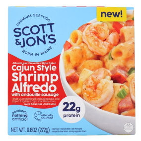 Scott & Jon’s Shrimp Cajun Style Shrimp Alfredo Pasta Bowl with Andouille Sausage Canada Front