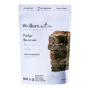 Front of Stellar Eats Grain-Free Fudge Brownie Baking Mix, 296g