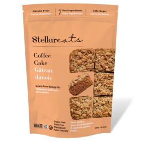 Front of Stellar Eats Grain-Free Gluten-Free Coffee Cake Mix Vegan Coffee Cake Dairy-Free
