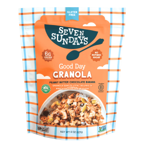 Seven Sundays Gluten-Free Oat Granola Good Day Peanut Butter Chocolate Banana, 227g