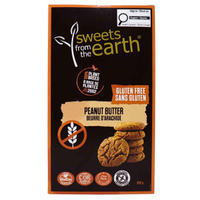 Front of Sweets From The Earth Vegan Peanut Butter Cookies, 300g