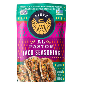 Front of Siete Seasoning Tacos Al Pastor