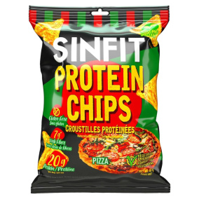 Front SINFIT Protein Chips - Gluten Free Protein Chips - Pizza Chips