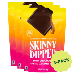 Skinny Dipped Low Sugar Dark Chocolate Salted Caramel Bites Canada Front