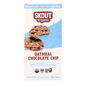 Skout Organic Soft Baked Cookies Oatmeal Chocolate Chip, 12 Cookies