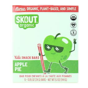 Front of Skout Organic Kids Snack Bar Date Bar Apple Pie Bar - Healthy Kids Snack - Healthy Bars - Kids Snack Bars
