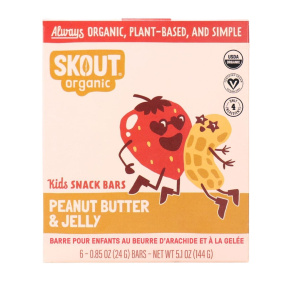 Front of Skout Organic Kids Snack Bar Date Bars Peanut Butter And Jelly