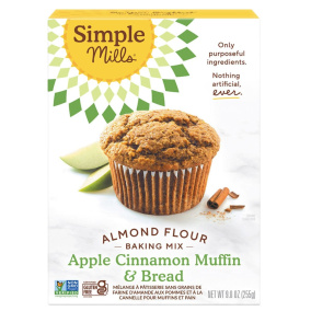 Front of Simple Mills Grain-Free Almond Flour Baking Mix Apple Cinnamon Muffin & Bread - Paleo Baking Mix - Gluten Free Baking Mix - Plant Based Baking Mix