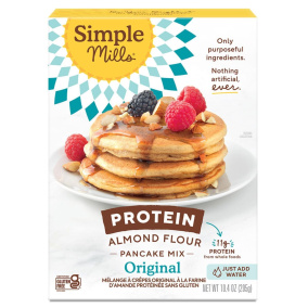 Front of Simple Mills Gluten-Free Protein Almond Flour Pancake Mix Original, 295g