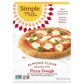 Front of Simple Mills Grain-Free Almond Flour Baking Mix Pizza Dough, 277g