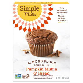 Front of Simple Mills Grain-Free Almond Flour Baking Mix Pumpkin Bread, 255g