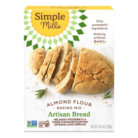 Front of Simple Mills Grain-Free Almond Flour Baking Mix Artisan Bread, 294g
