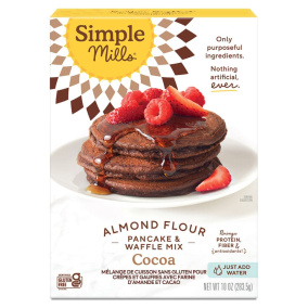 Front of Simple Mills Gluten Free Almond Flour Pancake & Waffle Mix Cocoa