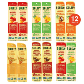 Solely Organic Fruit Jerky Variety Pack Fruit Explosion, 12 Strips
