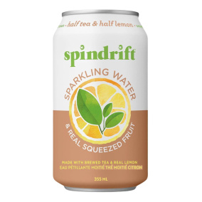 Front of Spindrift Sparkling Water - Spin Drift Canada - Flavoured Sparkling Water - Sparkling Iced Tea - Lemon Iced Tea Sparkling Water