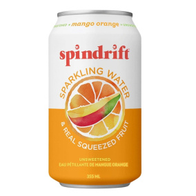 Front of Spindrift Sparkling Water - Spin Drift Canada - Flavoured Sparkling Water - Orange Sparkling Water - Mango Sparkling Water - Orange Mango Sparkling Water