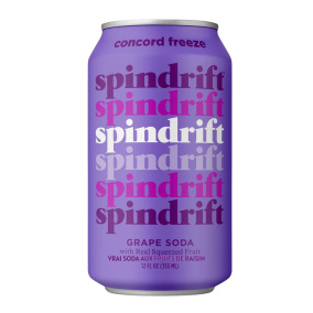 Front of Spindrift Soda - Spindrift Drink - Spindrift Beverage - Grape Soda - concord Freeze