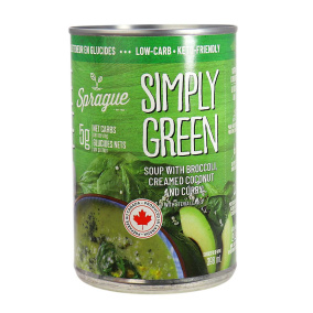 Front of Sprague Simply Green Keto-Friendly Soup, 398ml