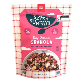Seven Sundays Grain Free Nut Granola Day Dream Mix Dark Chocolate Raspberry, 227g