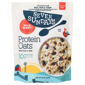 Front of Seven Sundays Protein Oats Wild Berry