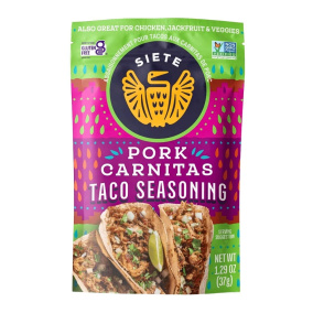 Front of Siete Carnitas Seasoning Slow Cooker Spice, 36.7g