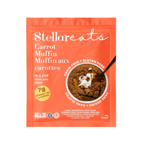 Front of Stellar Eats Gluten Free Muffin In A Mug- Gluten Free Carrot Muffin - Almond Four Carrot Muffin