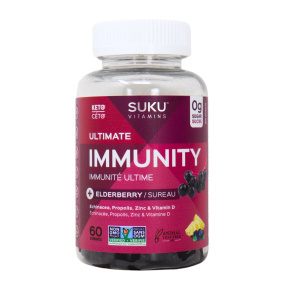 Front of SUKU Vitamins Sugar-Free Gummies Ultimate Immunity, 60 gummies