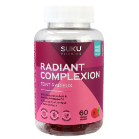 SUKU Vitamins Sugar-Free Gummies Radiant Complexion with Hyaluronic Acid, 60 Gummies