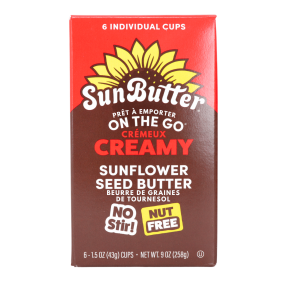 SunButter On The Go Nut-Free Sunflower Seed Butter Creamy, 6 cups x 43 g