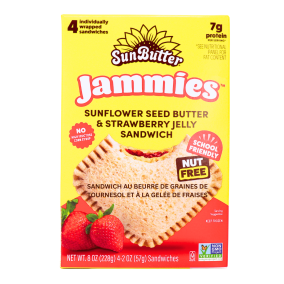 SunButter Nut-Free Jammies Sunflower Seed Butter Jelly Sandwich Strawberry, 4 Pack