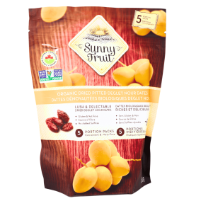 Sunny Fruit Organic Dried Dates, 5 Portion Packs