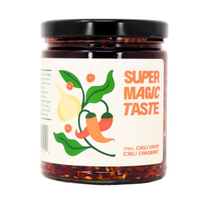 Front of Super Magic Taste Chili Crisp Oil